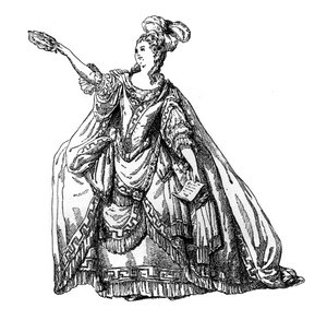 Kostým z francouzského divadla, 1885.