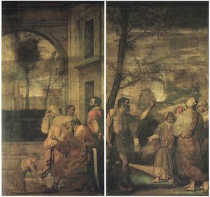 Skříň na varhany v kostele svatého Jana Evangelisty od Moretto da Brescia