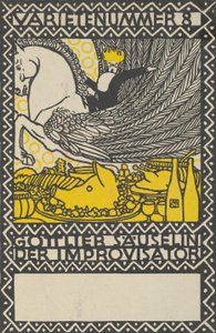 8. dějství: Improvizátor Gottlieb Säuselin Odrůda číslo 8: Improvizátor Gottlieb Säuselin..., 1907. od Moritz Jung