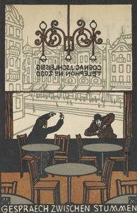 Rozhovor mezi Mutes Gespraech zwischen Stummen, 1907. od Moritz Jung