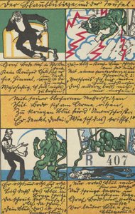 Muž s modrou krví a ďábel, 1911.