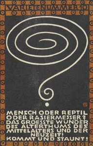 Variety Act 10: Man or Reptile or Razor Variety Act 10: Man or Reptile or Razor..., 1907. od Moritz Jung