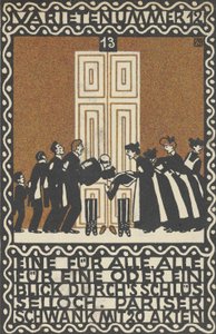 Variety Act 12: Jeden za všechny, všichni za jednoho aneb letmý pohled klíčovou dírkou Varietenummer 1..., 1907. od Moritz Jung