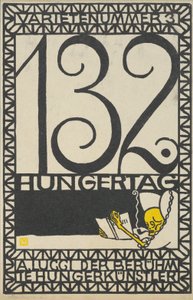 Variety Act 3: 132nd Day of Fasting, A. Lucci, slavný hladový umělec Varietenummer 3: 1..., 1907. od Moritz Jung