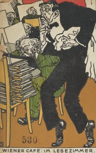 Vídeňská kavárna: V čítárně Wiener Café: Im Lesezimmer, 1911.