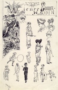 Vídeňské typy 1880 (vídeňská letní móda)