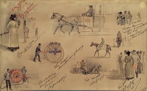 Vídeňské typy 1883 (náčrty z Ringstrasse)