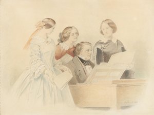 Zkouška s Franzem Lachnerem, 1858. od Moritz Ludwig von Schwind