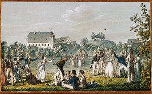 Míčová hra v Atzenbruggu ... (lept) od Moritz Ludwig von Schwind
