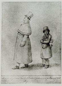 Johann Michael Vogl a Franz Schubert kráčejí k bitvě a vítězství... (rytina)