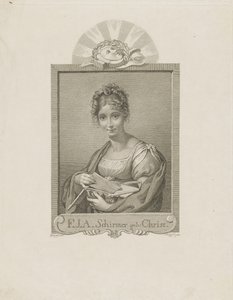 Portrét herečky Friederike Schirmerové, rozené Christ 1785-1833, c. 1830. od Moritz Retzsch