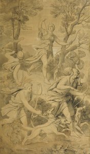 Diana se svými společníky od Moritz Ludwig von Schwind