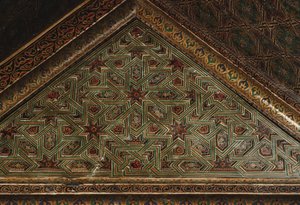 Kasbah of Thamiel glaoui, detail stropu (keramika) od Moroccan School