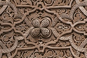 Kasbah of Thamiel glaoui, štuk, detail (keramika)