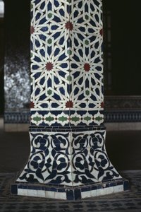 Kasbah of Thamiel glaoui, zellij tilework, detail (keramika)