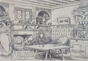 Návrh dělnického domku od Morris & Company