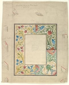 Návrh výšivky na rám, č. 098, po roce 1875. od Morris and Co
