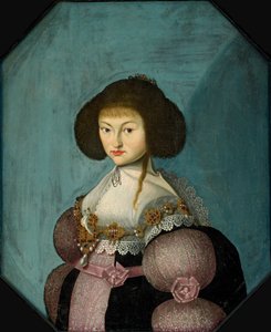 Princezna Magdalena Sibylle Saská 1617-1668, vévodkyně z..., mezi 1635 a 1660. od Morten Steenwinkel