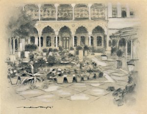 "Nádvoří v Damašku", 1903 od Mortimer L Menpes
