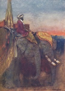 "Jaipur Elephants", 1903 od Mortimer L Menpes