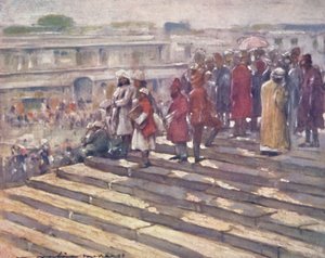 Na schodech Jumma Masjid, 1903 od Mortimer L Menpes