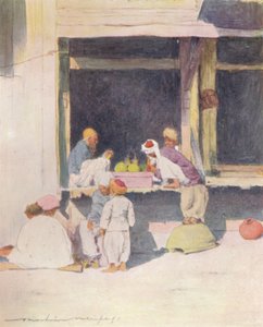 Bazar v Peshawur, 1905 od Mortimer Ludington Menpes