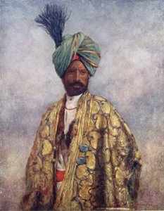 Kašmírský voják (barva litho) od Mortimer Ludington Menpes