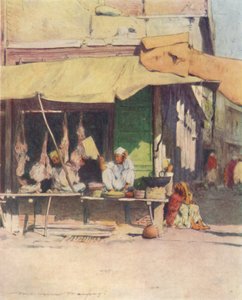 Masný obchod v Peshawur, 1905