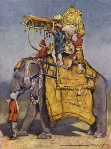 Státní slon ve všech jeho ozdobách (barevné lito)