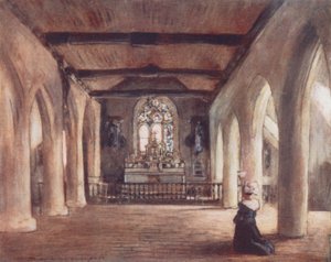 Kostel sv. Mody (barevná litografie) od Mortimer Ludington Menpes