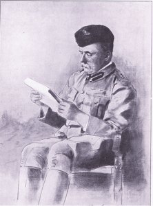 Plukovník French, ilustrace z Po Pretorii: Guerilla War, 1902 od Mortimer Ludington Menpes