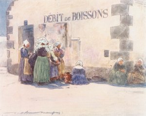 Debit de Boissons (barevná litografie) od Mortimer Ludington Menpes