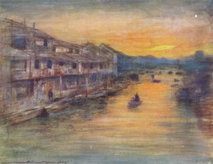 Na Velkém kanálu, Osaka, c1887, 1901 od Mortimer Ludington Menpes