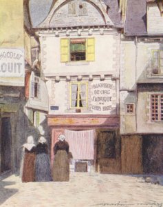 Place Henri Quatre, Vannes (barevná litografie) od Mortimer Ludington Menpes