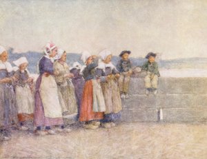 Hlídka rybářské flotily, Concarneau (barevná litografie) od Mortimer Ludington Menpes