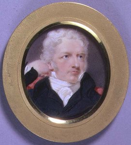 Portrétní miniatura Jindřicha Fuseliho, asi 1808 (akvarel na slonovině)