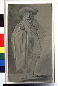 Autoportrét, cca 1660 (grisaille na papíře)