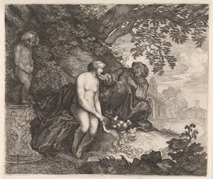Vertumnus se snaží svést Pomonu od Moyses van Wtenbrouck