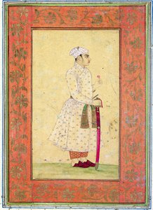 Mladý šlechtic z Mughalského dvora, z Velkého alba Clive (tónovaná kresba s wc na papíře) od Mughal School