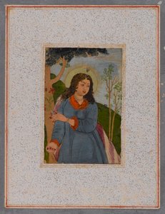 Angel, po roce 1675 (wc na papíře) od Mughal School