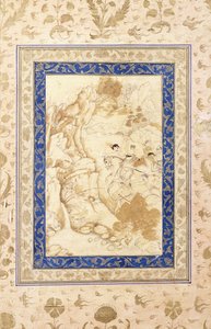 Lovecká scéna, c. 1660-80 od Mughal School
