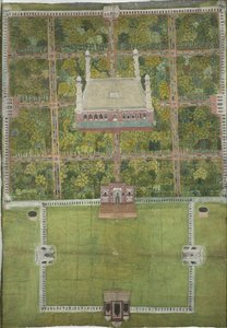 Jahangirovo mauzoleum v Láhauru, 1770 od Mughal School