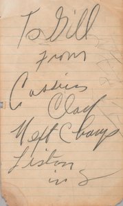 Autogram napsal Cassius Clay, 1963. od Muhammad Ali