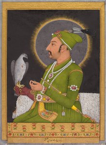 Posmrtný portrét mughalského císaře Muhammada Šáha vládl v letech 1719-1748...recto, 1764. od Muhammad Rizavi Hindi