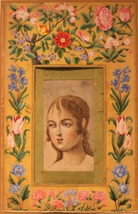 Obraz mladé krásky, Írán, 40.–50. léta 18. století. od Muhammad Sadiq