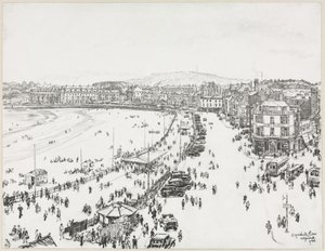 Weymouth a vzdálený Portland od Muirhead Bone