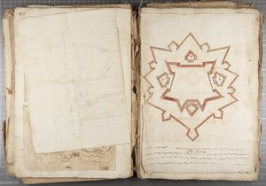 Portfolio kreseb Mutia Oddiho z Urbina a dalších - Po Fume, kolem 1635-40 (pero a inkoust na papíře ve vázaném svazku)