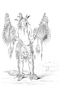 Portrét indiánského muže, 1841. od Myers and Co