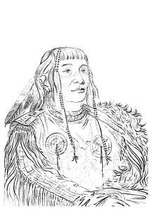 Portrét indiánského muže, 1841. od Myers and Co