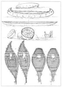 Siouxské kánoe a sněžnice Chippewa, 1841. od Myers and Co